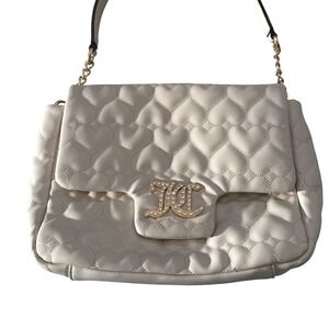 Juicy Couture Brighter Than a Diamond Shoulder Bag Crystal Logo Quilted‎ Flap